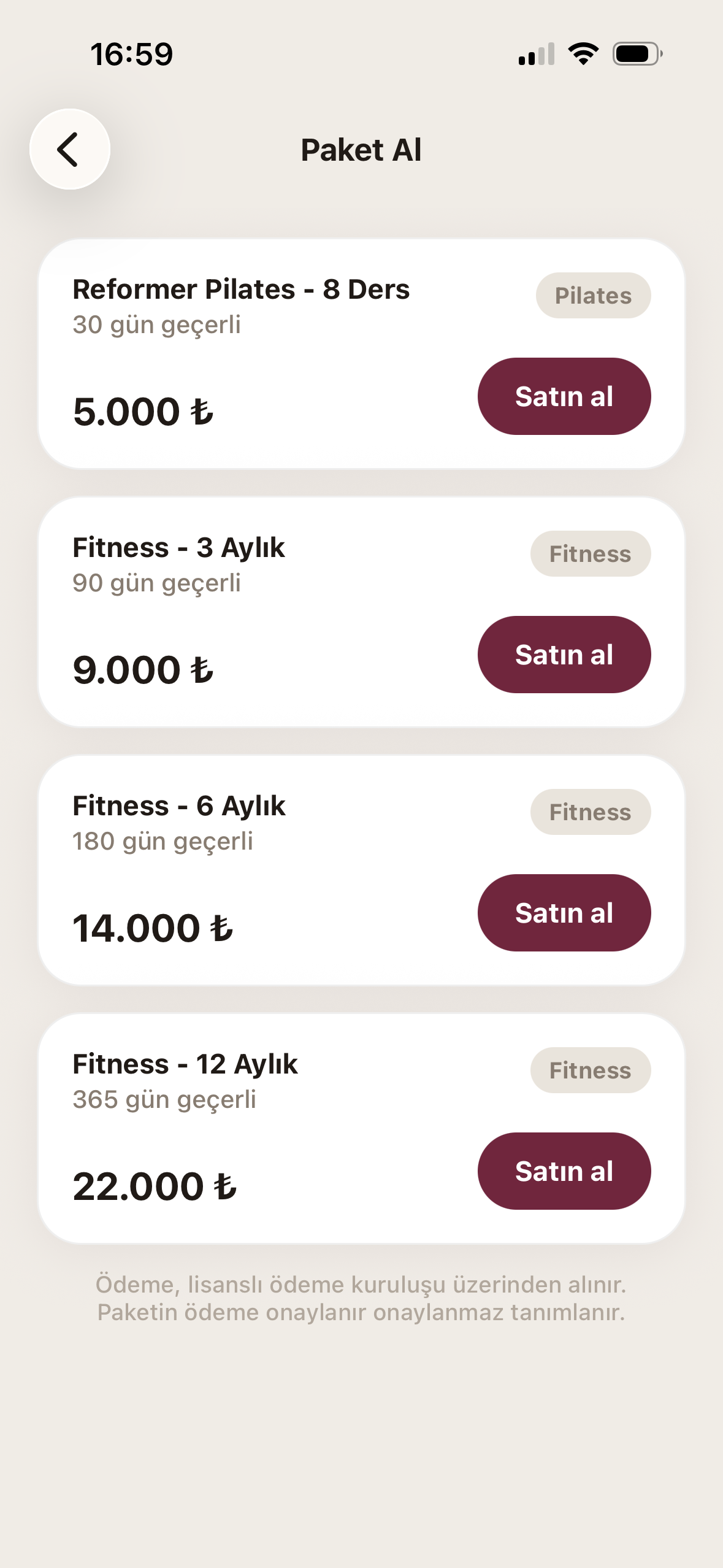 Paket satın alma
